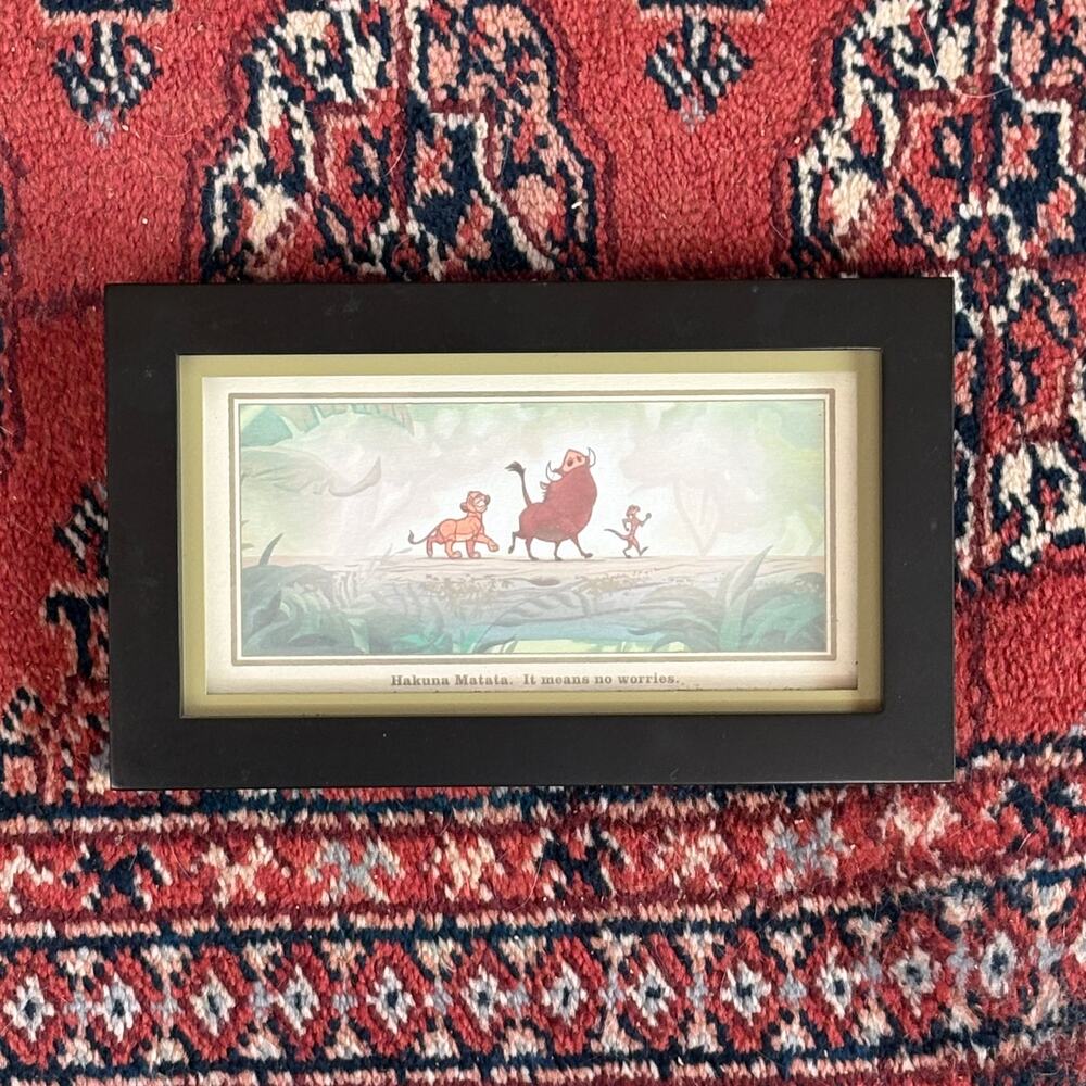 Hallmark Hakuna Matata‎ NO WORRIES Framed Print PRISTINE CONDITION